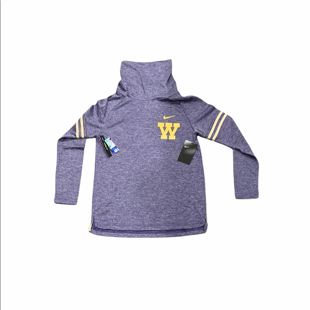 Washington Huskies Nike Women’s Vault‎ Striped Funnel Neck Sweatshirt